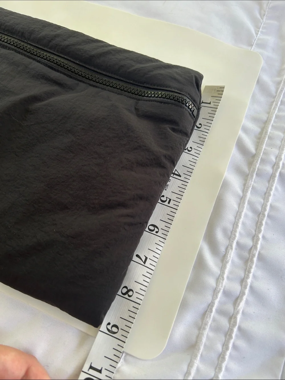 Bottega Veneta Black Nylon Zip Clutch Unisex Travel Pouch Made in Italy